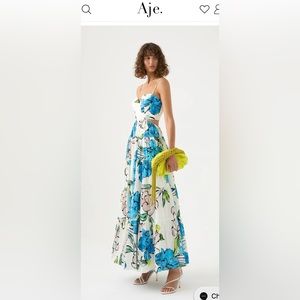 AJE Botanical Tiered Maxi Dress - Size US 0/AUS 4